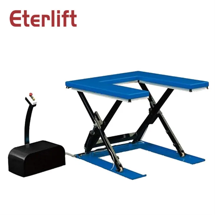 Ikki marta qaychi statsionar ko'taruvchi stol 4000 Kg