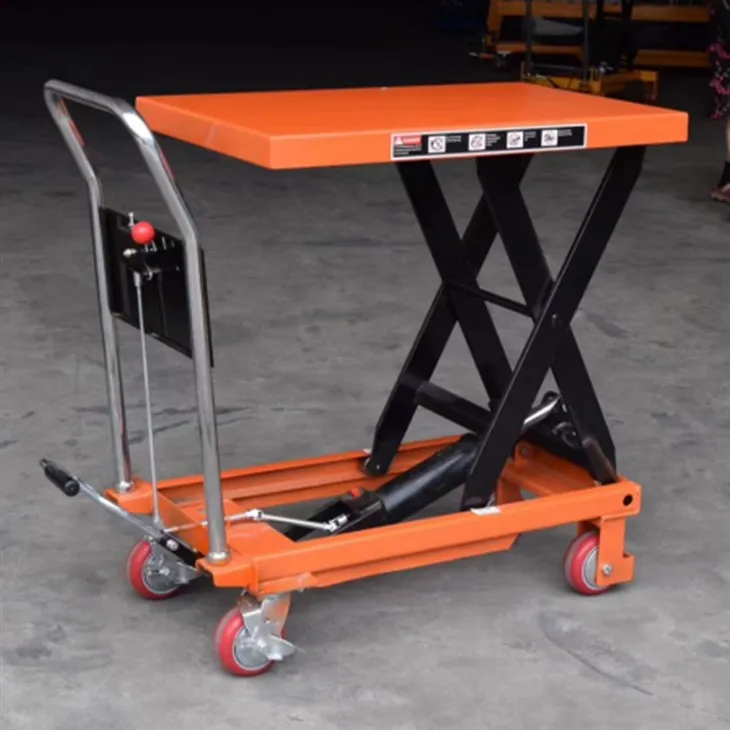 Shlangi qaychi ko'taruvchi stol aravasi